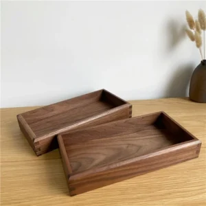Rectangular Wooden Storage Tray