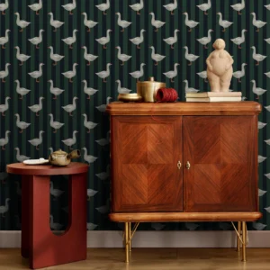 Green Striped Goose Wallpaper